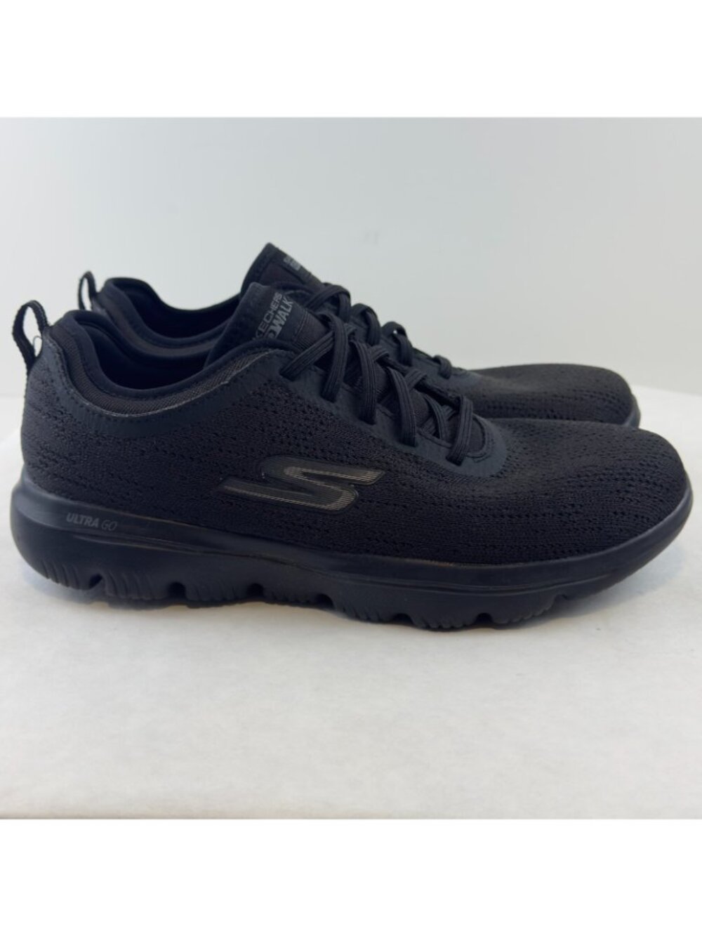 Skechers Go Walk Evolution Ultra Sneakers Womens Size 7.5 Black Low Top Slip On - Picture 3 of 13